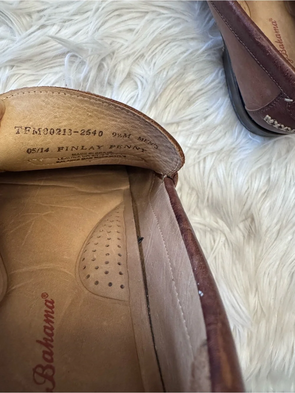 Tommy Bahama Finlay Penny Loafer Shoe 9.5M Preppy Comfort Leather Old Money